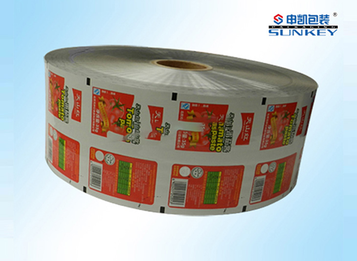 番（fān）茄醬（jiàng）自動包裝卷膜（mó）|食品鋁箔膜|自動包裝膜